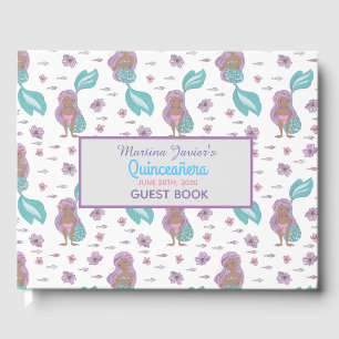 Fairy Tale Mermaid Quinceañera 15th Birthday Guest Book
