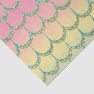 Fairy Tale Mermaid Scales Pastel Gradient Pattern Tissue Paper