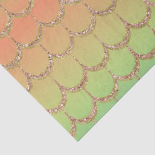 Fairy Tale Mermaid Scales Pastel Gradient Pattern Tissue Paper