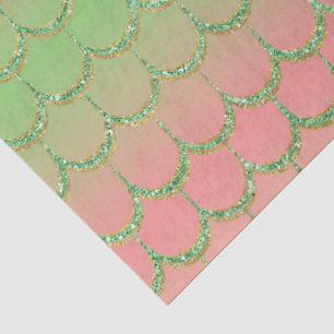 Fairy Tale Mermaid Scales Pastel Gradient Pattern Tissue Paper