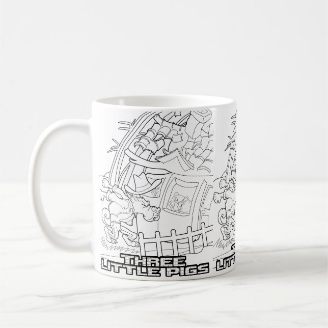 Fairy tale mug Three Little Pigs (Left)
