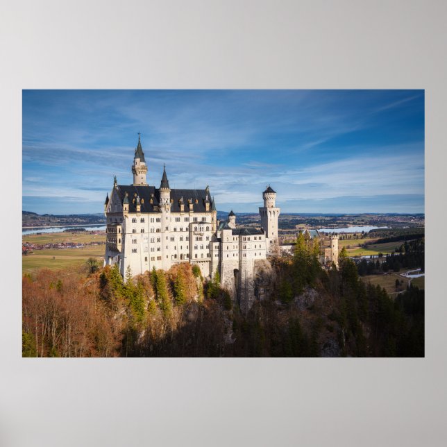 Fairy tale Neuschwanstein castle in Germany Poster (Front)