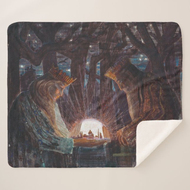 Fairy Tale of Kings | Mikalojus Ciurlionis | Sherpa Blanket (Front (Horizontal))
