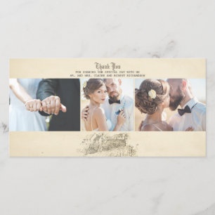 Fairy Tale Old Vintage Wedding Thank You Card