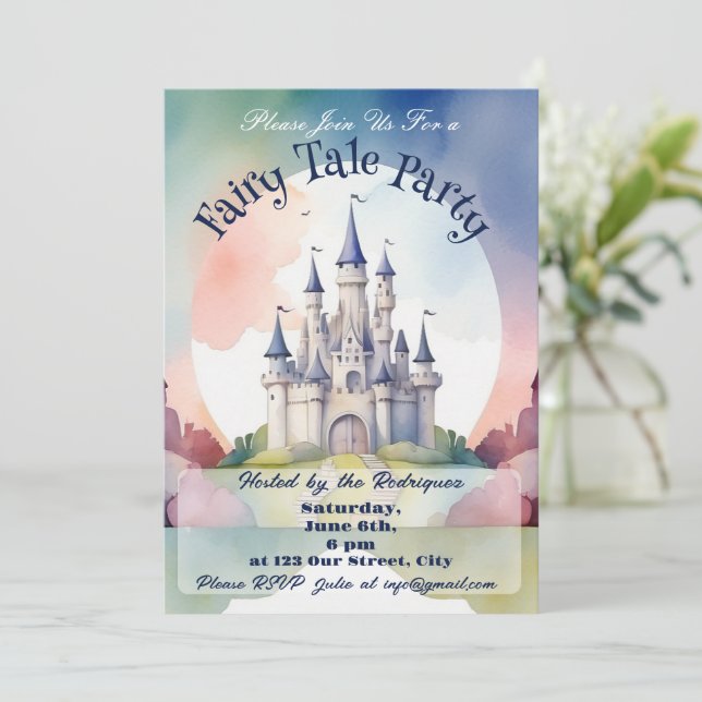 Fairy Tale Party Invitation (Standing Front)