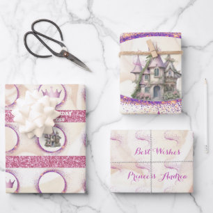 Fairy Tale Princess Birthday Wrapping Paper Sheet