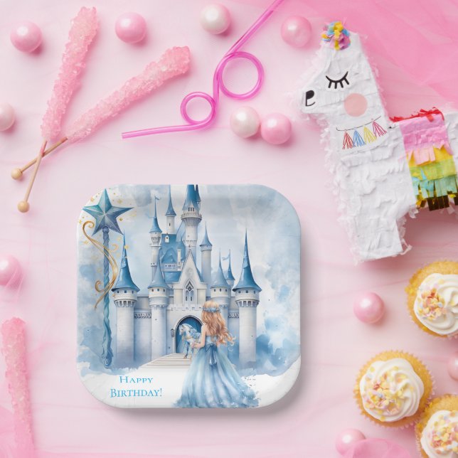 Fairy Tale Princess Castle Girl Birthday Party Paper Plate (Party)