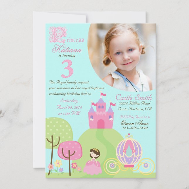 Fairy Tale Princess Third Invitation (Front)