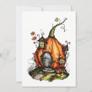 Fairy Tale Pumpkin House Invitation