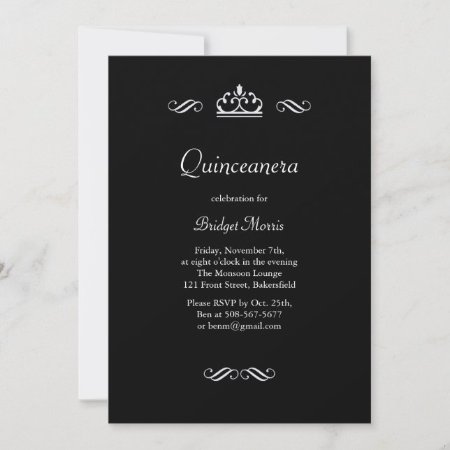 Fairy Tale Quinceanera Invitation (Front)