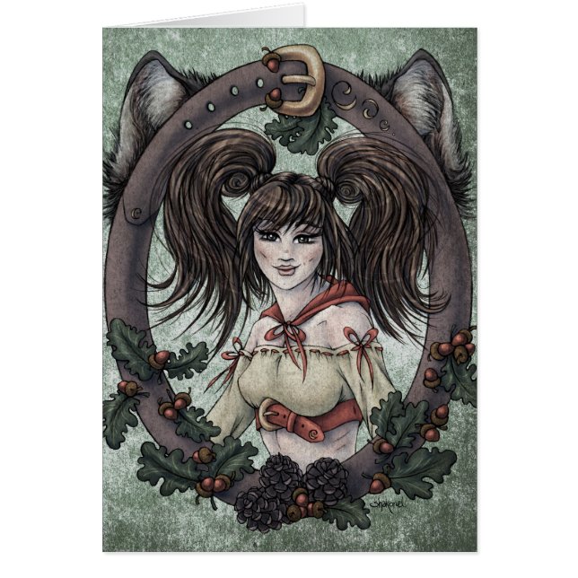 Fairy Tale "Red Riding Hood" Fantasy Art Card #1 (Front)