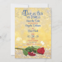 Fairy Tale Red Rose Golden Ballroom Wedding