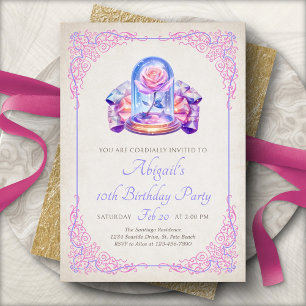 Fairy Tale Rose Girl's Birthday Invitation