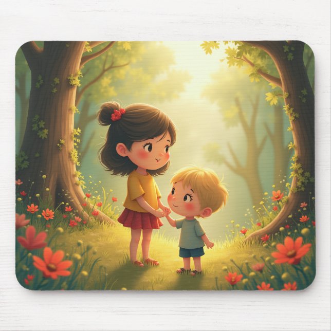 Fairy tale siblings mouse pad. mouse mat (Front)