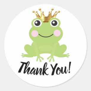 Fairy Tale Storybook Frog Prince Baby Shower Party Classic Round Sticker