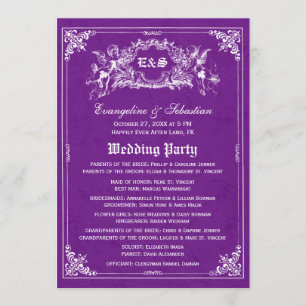 Fairy Tale Storybook Wedding Programs Programme