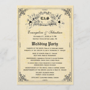 Fairy Tale Storybook Wedding Programs Programme