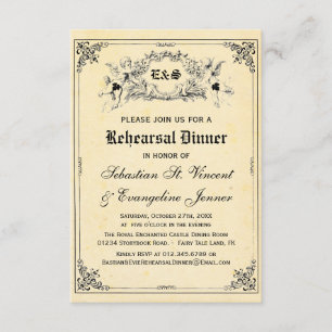 Fairy Tale Storybook Wedding Rehearsal Dinner Invitation