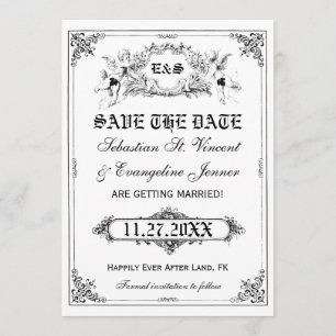 Fairy Tale Storybook Wedding Save the Date Cards