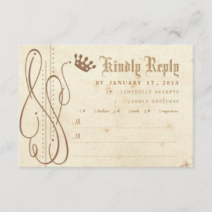 Fairy Tale Swirl Wedding Invitation RSVP