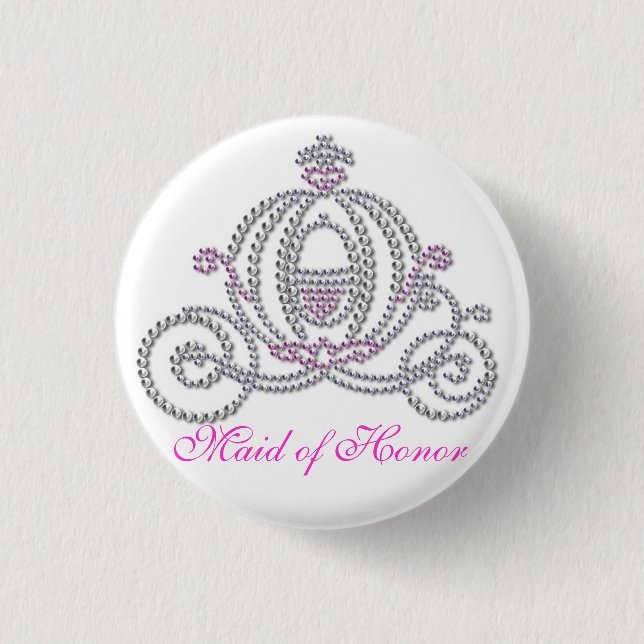 Fairy tale Theme Maid of Honour Button (Front)