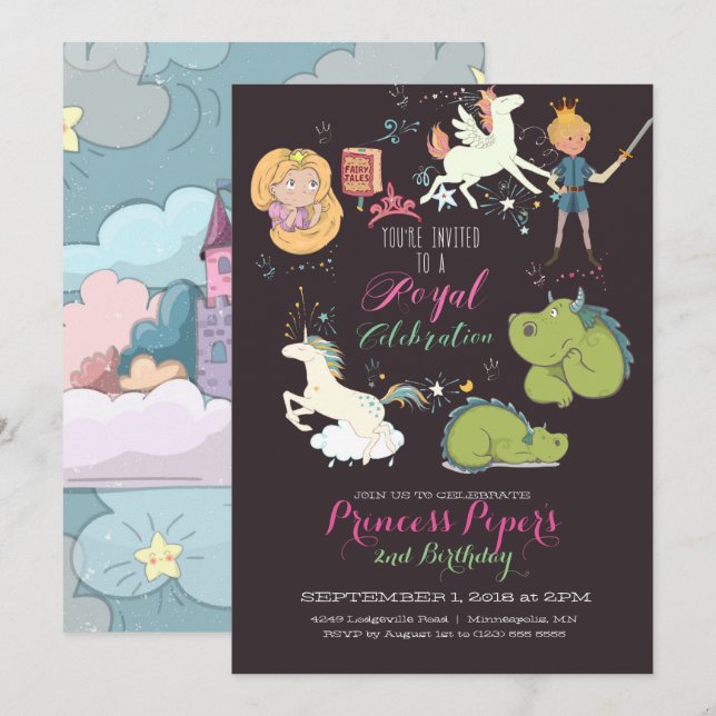 Fairy-tale Themed Party Invitation (Front/Back)