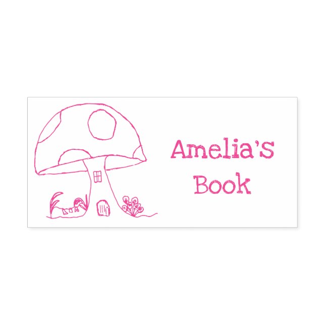 Fairy Tale Toadstool House This Book Belongs To Se Self-inking Stamp (Design)