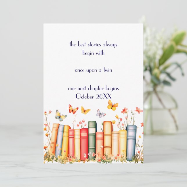 Fairy Tale Twin Pregnancy Announcement  (Standing Front)