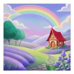 Fairy Tale Under the Rainbow Poster
