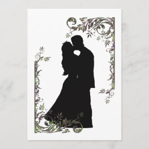 Fairy Tale Wedding Invitation - Custom Black- Iris