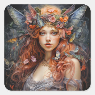 Fairy Tale Woman Square Sticker