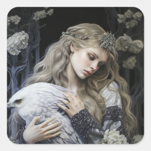 Fairy Tale Woman Square Sticker