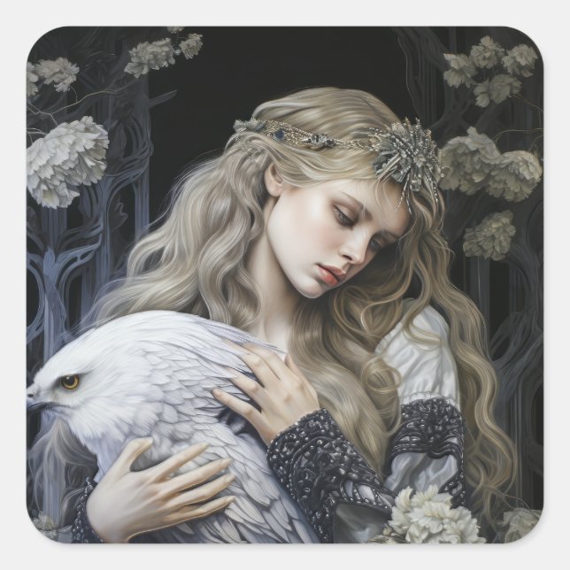Fairy Tale Woman Square Sticker (Front)