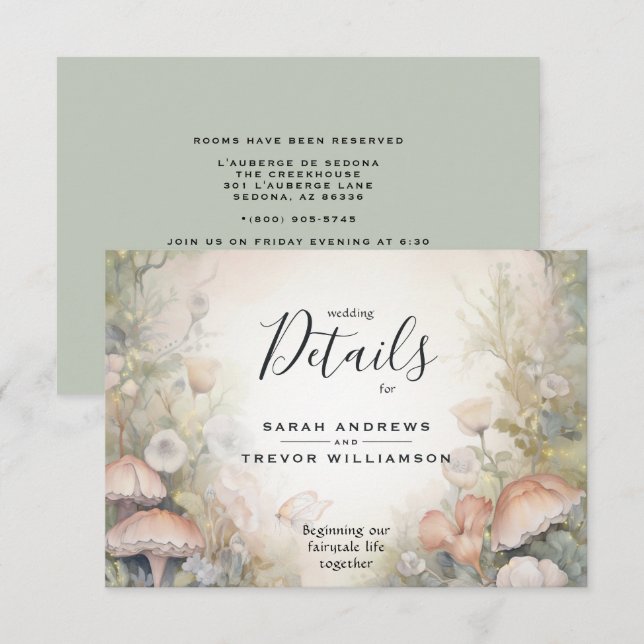 Fairy Tale Woodland Fairycore Romance Enclosure Card (Front/Back)