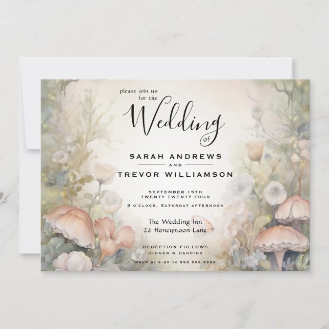 Fairy Tale Woodland Fairycore Romance Invitation (Front)