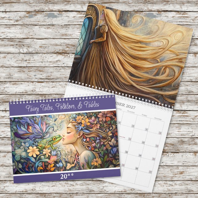 Fairy Tales, Folklore, and Fables 2027 2-Page Calendar (Creator Uploaded)