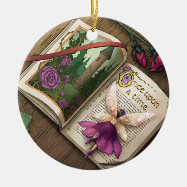 Fairy Tales II Ceramic Tree Decoration (Front)