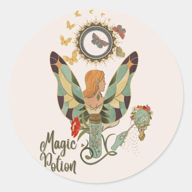 Fairy Tales & Magic Moments Classic Round Sticker (Front)