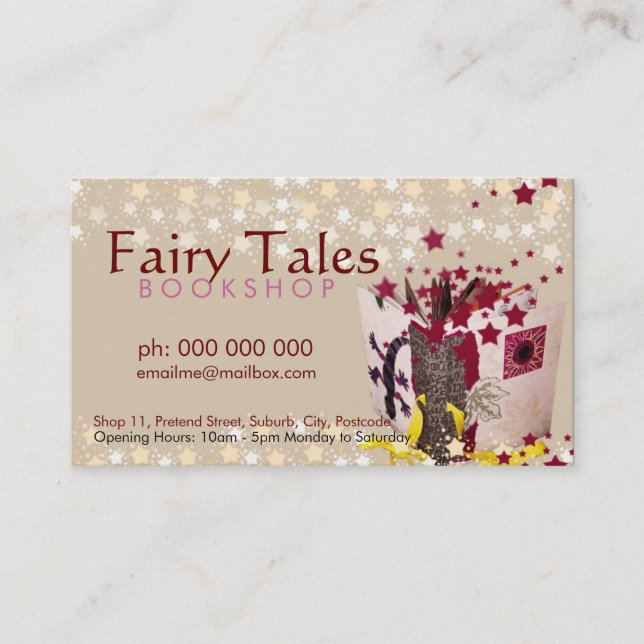 Fairy Tales & Stars Bookshop Business Card (Front)
