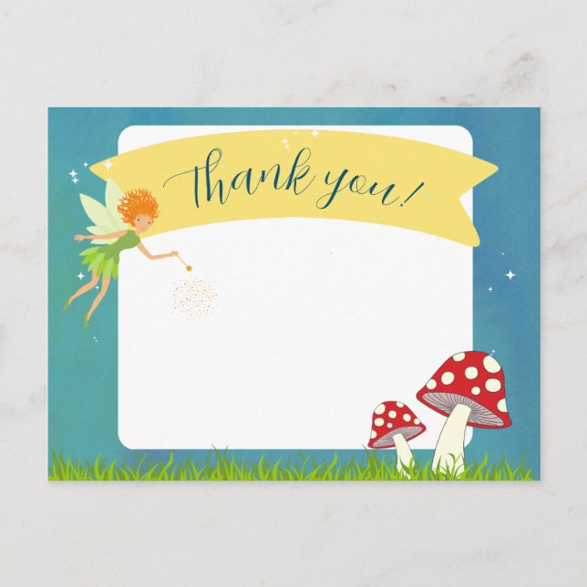 Fairy Thank You Postcard (Front)