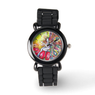 FAIRY TITANIA  ON THE RED FLOWER Colourful Fantasy Watch