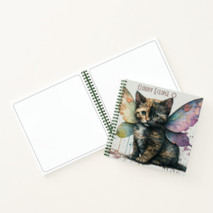 Fairy Tortoiseshell Kitten Spiral Notebook
