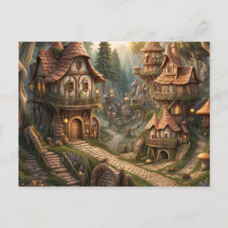 Fairy town postcard