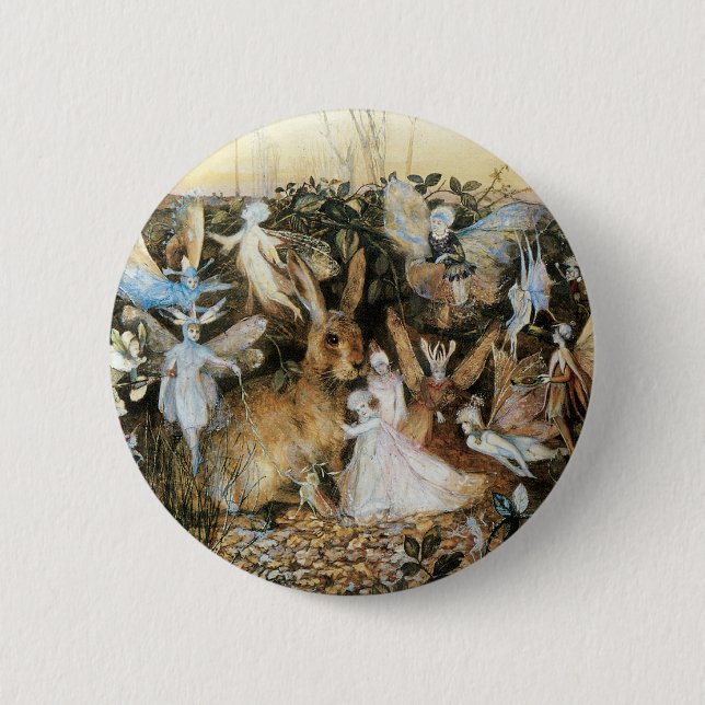 Fairy Twilight by John Anster Fitzgerald 6 Cm Round Badge (Front)