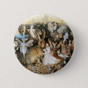 Fairy Twilight by John Anster Fitzgerald 6 Cm Round Badge