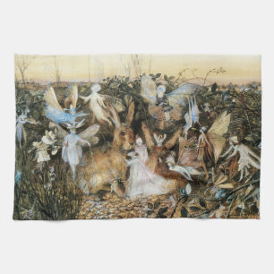 Fairy Twilight by John Anster Fitzgerald Tea Towel