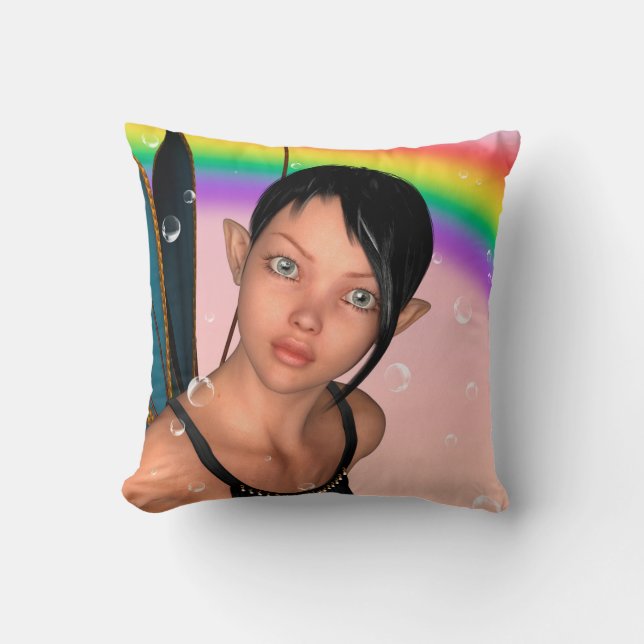 Fairy under Rainbow Cushion (Front)
