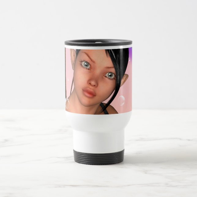 Fairy under Rainbow Travel Mug (Center)