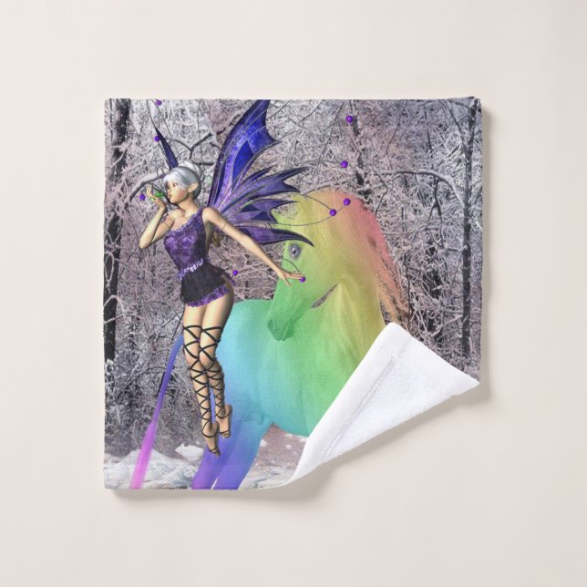 Fairy Unicorn Bathroom Towel Sets (Wash Cloth)