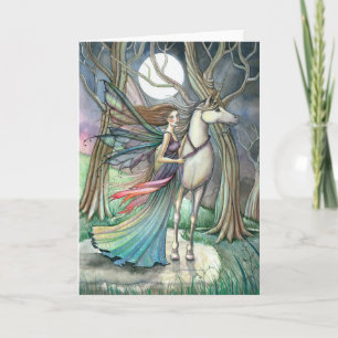 Fairy Unicorn Fantasy Greeting Card Blank